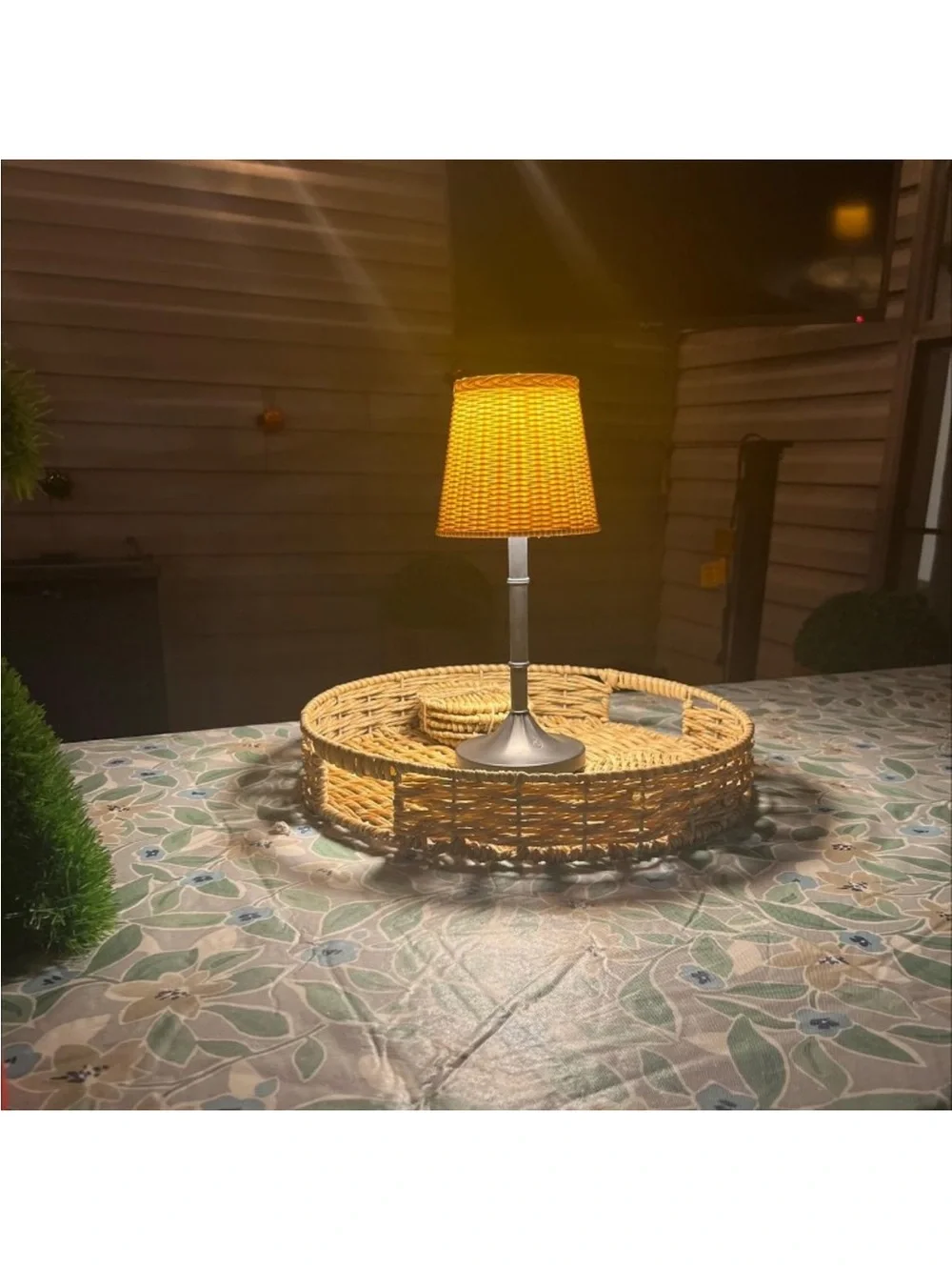Rechargeable Outdoor Patio LED Lantern Ivory - Threshold designed w/Studio McGee